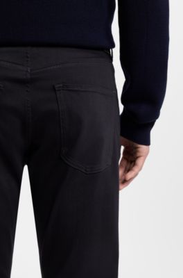 Delaware slim-fit trousers in fade-resistant twill, Dark Blue
