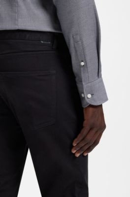 Delaware slim-fit trousers in fade-resistant twill, Dark Blue