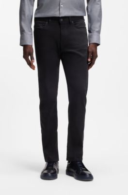 Delaware slim-fit trousers in fade-resistant twill, Dark Blue