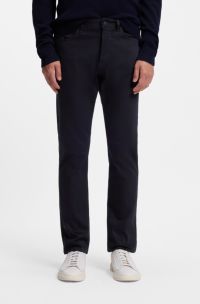 Delaware slim-fit trousers in fade-resistant twill, Dark Blue