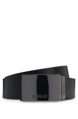 Gift-boxed reversible belt in Italian leather, Black