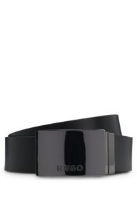 Gift-boxed reversible belt in Italian leather, Black