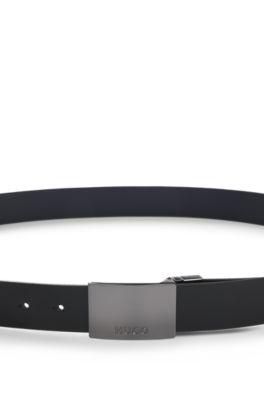 Gift-boxed reversible belt in Italian leather, Black