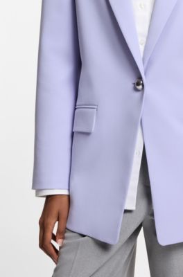 Relaxed-fit blazer in stretch fabric, Light Purple