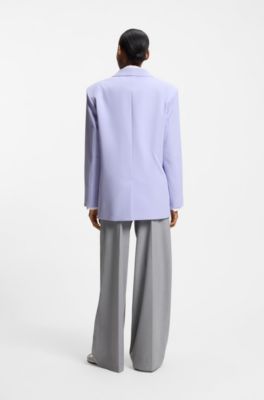 Relaxed-fit blazer in stretch fabric, Light Purple