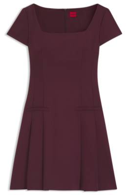Square-neck dress in stretch fabric 1