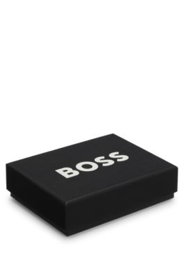 BOSS - Grained faux-leather card holder with Secrid technology - Black