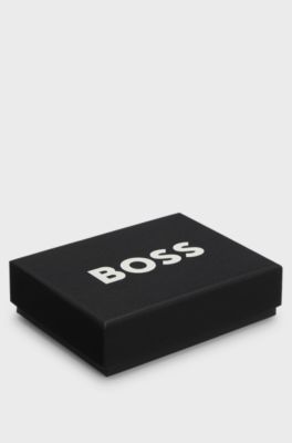 Grained faux-leather card holder with Secrid technology, Black