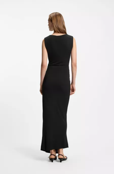 Wrap-effect dress with buckle detail