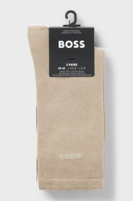 3-pack socks, Beige / Brown / Black