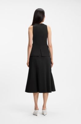 Slim-fit waistcoat in pinstripe crepe, Patterned