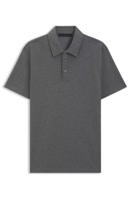 BECKHAM x BOSS polo shirt in cotton and silk