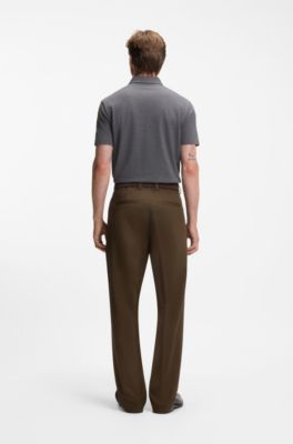 BECKHAM x BOSS polo shirt in cotton and silk, Grey