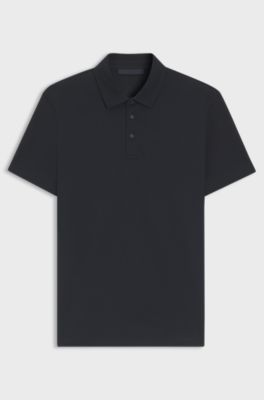 BECKHAM&nbsp;x&nbsp;BOSS Poloshirt aus Baumwoll-Mix mit Seide, Dunkelblau