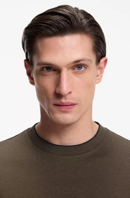 Mercerised cotton-blend piqué T-shirt