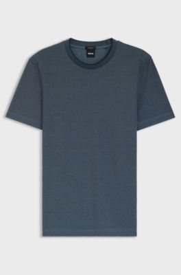 Mercerised cotton-blend piqu&eacute; T-shirt , Light Blue