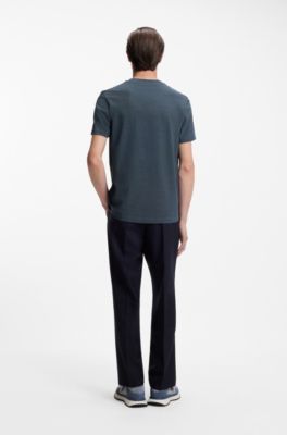 Mercerised cotton-blend piqu&eacute; T-shirt , Light Blue