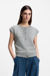 Mouwloos vest in een regular-fit, Grijs