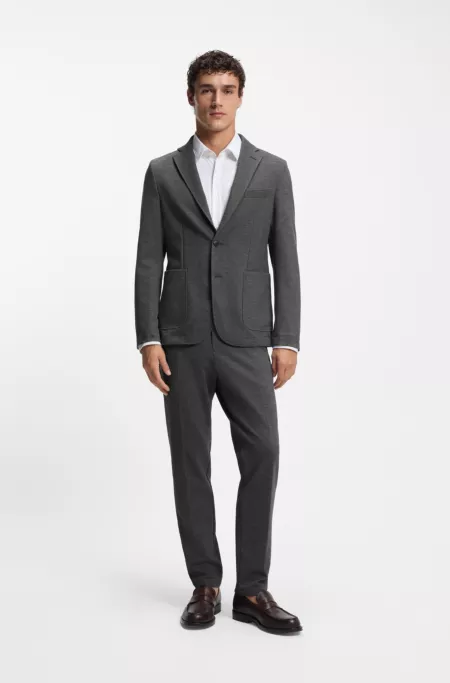 Slim-fit blazer in performance-stretch fabric