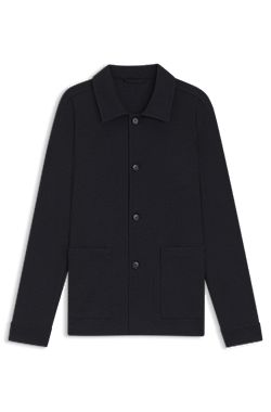 Relaxed-fit overshirt van hoogwaardig stretchmateriaal