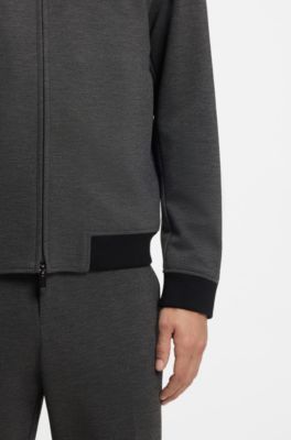 Slim-fit jacket in wrinkle-resistant fabric, Silver
