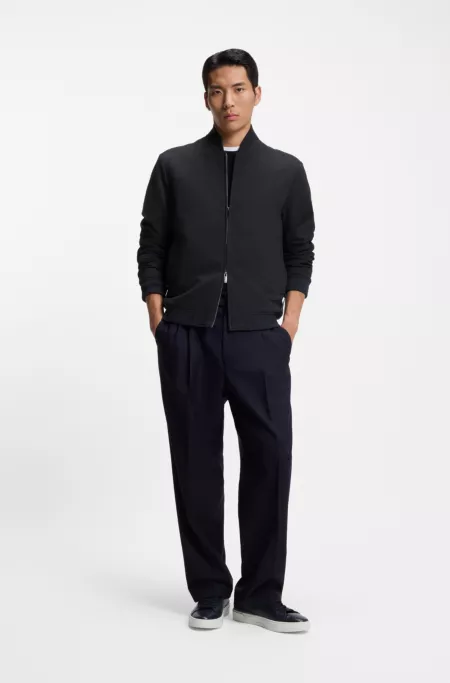 Slim-fit jacket in wrinkle-resistant fabric