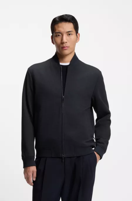Slim-fit jacket in wrinkle-resistant fabric