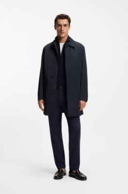 Water-repellent coat with wrinkle resistance, Dark Blue