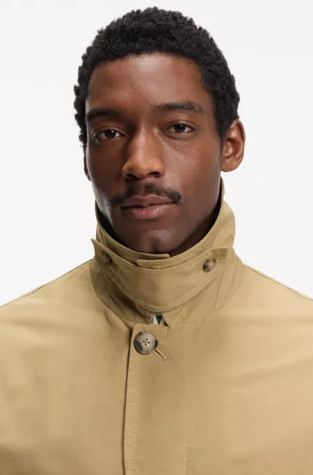 Manteau déperlant avec fermeture invisible