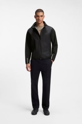 Water-repellent jacket in four-way stretch fabric, Black