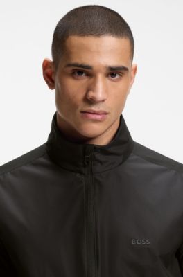 Water-repellent jacket in four-way stretch fabric, Black