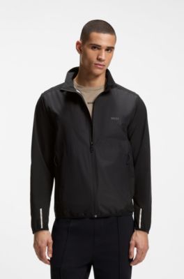Water-repellent jacket in four-way stretch fabric, Black