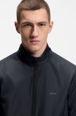 Water-repellent jacket in four-way stretch fabric, Dark Blue