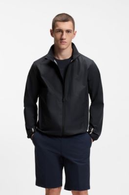 Water-repellent jacket in four-way stretch fabric, Dark Blue