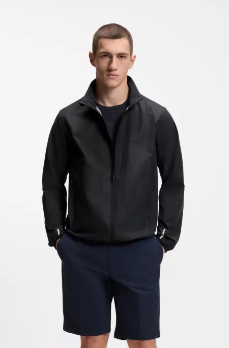 Wasserabweisende Jacke aus Vier-Wege-Stretch-Gewebe