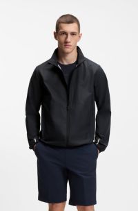 Water-repellent jacket in four-way stretch fabric, Dark Blue