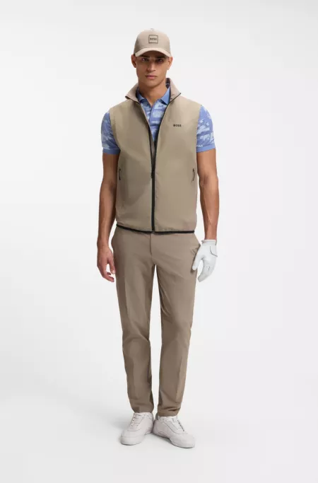 Water-repellent gilet with four-way stretch