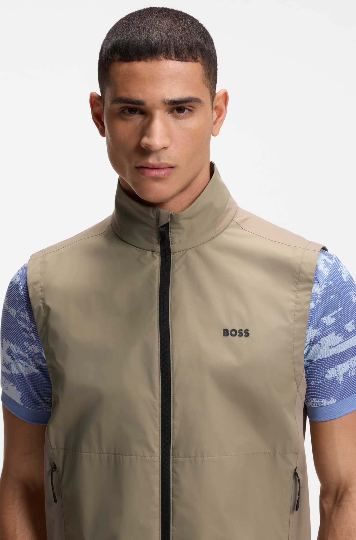 Boss Water-repellent gilet with four-way stretch västar herr – bild 3