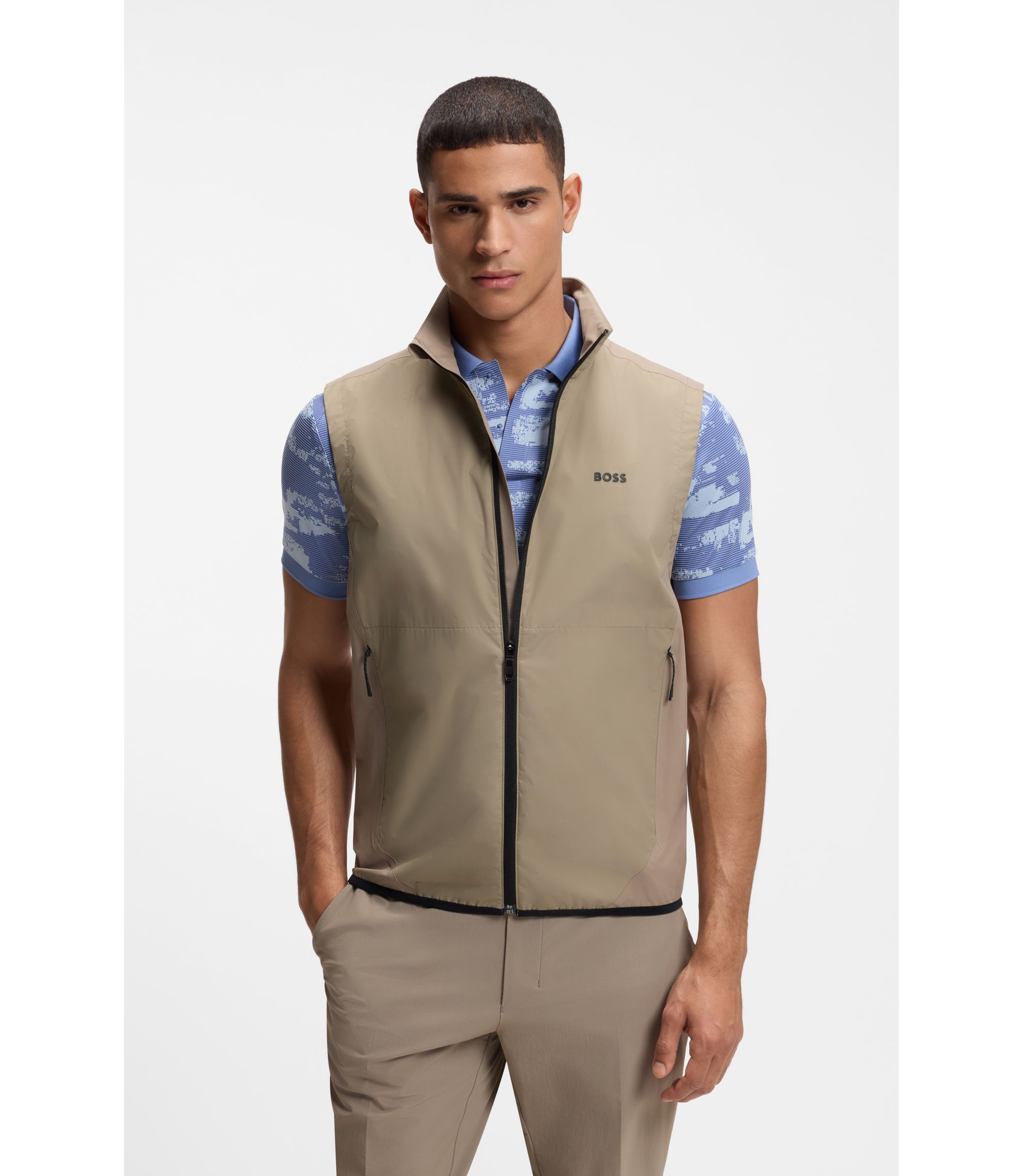 Wasserabweisende Weste mit Vier-Wege-Stretch