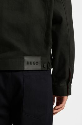 Regular-fit jacket in black Japanese denim, Black