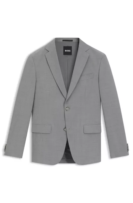 Slim-fit suit jacket in micro-patterned stretch fabric