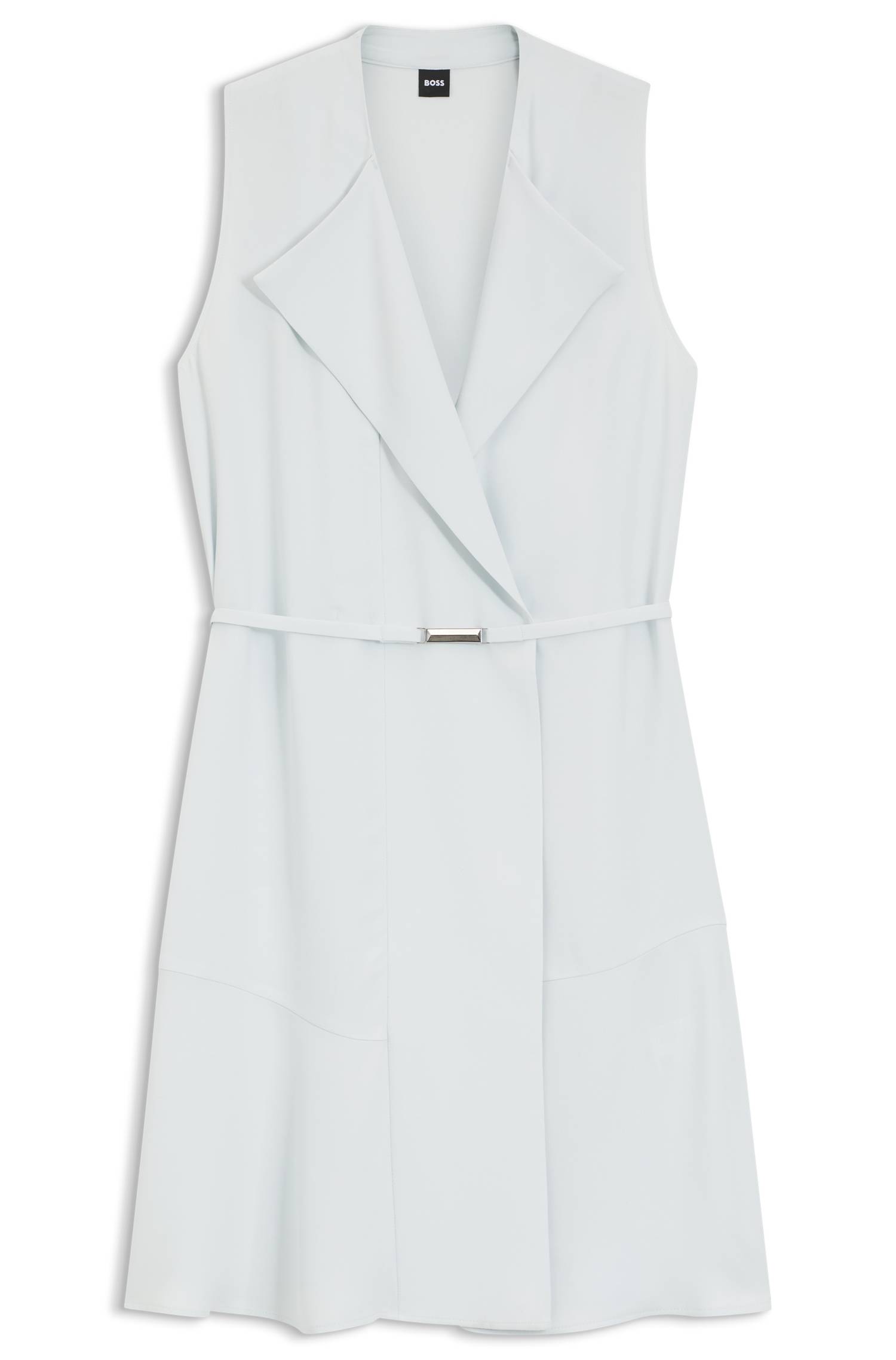 Boss Belted wrap dress in soft crepe klänningar dam – bild 4