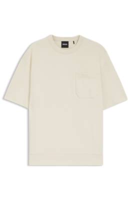 Cotton-blend T-shirt with peached finish 1
