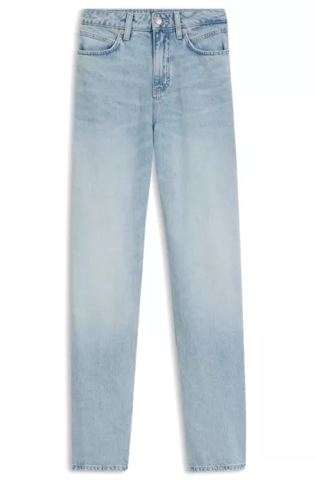 Balloon-leg jeans in rigid denim