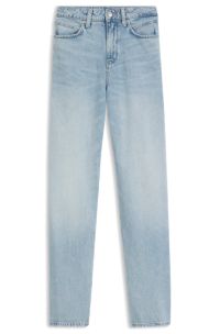 Balloon-leg jeans in rigid denim, Light Blue