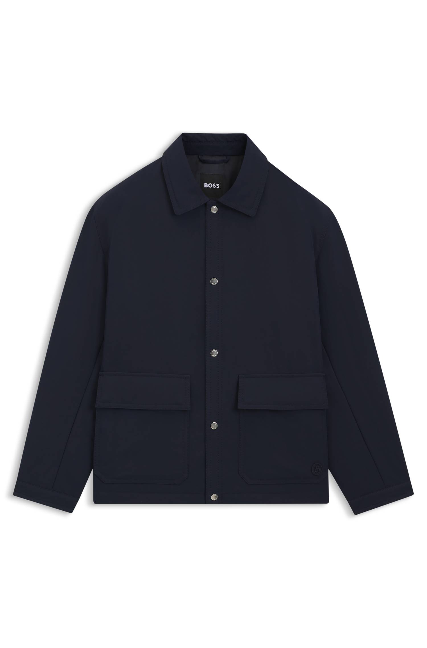 Boss Relaxed-fit jacket in water-repellent peached fabric jackor herr – bild 4