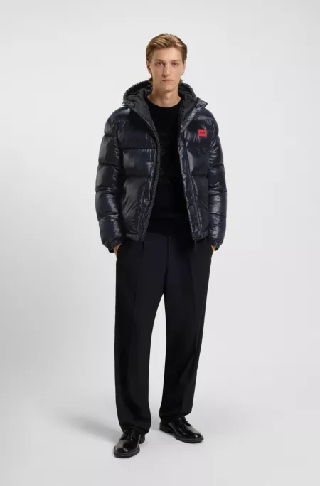 Water-repellent jacket with logo label