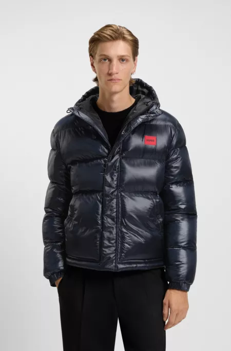 Water-repellent jacket with logo label