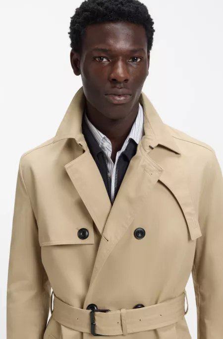 Trench en twill de gabardine déperlant