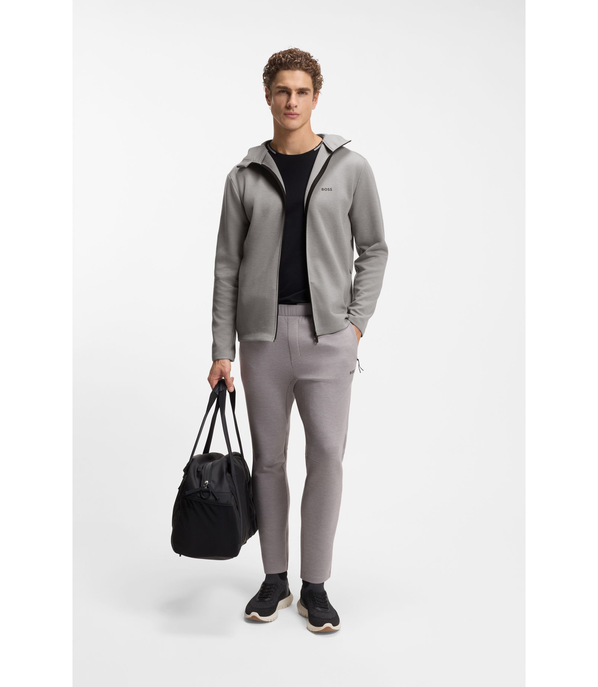 ジップアップ フーディ | グレー | HUGO BOSS